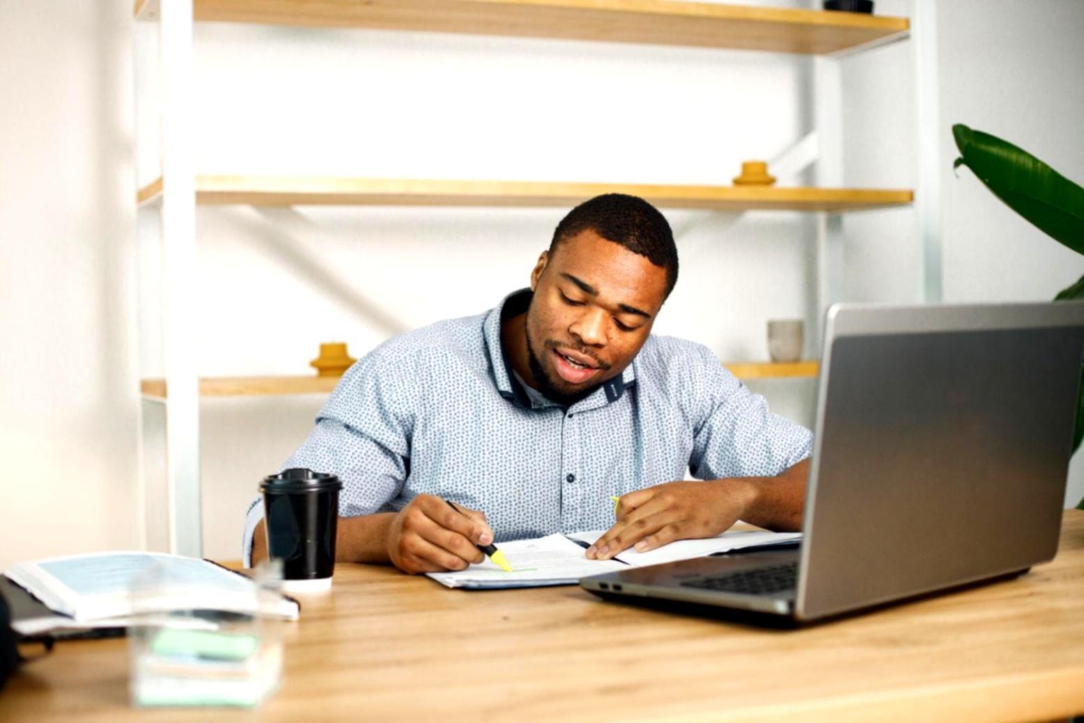 Financial planning workspace with budget spreadsheets and calculations
